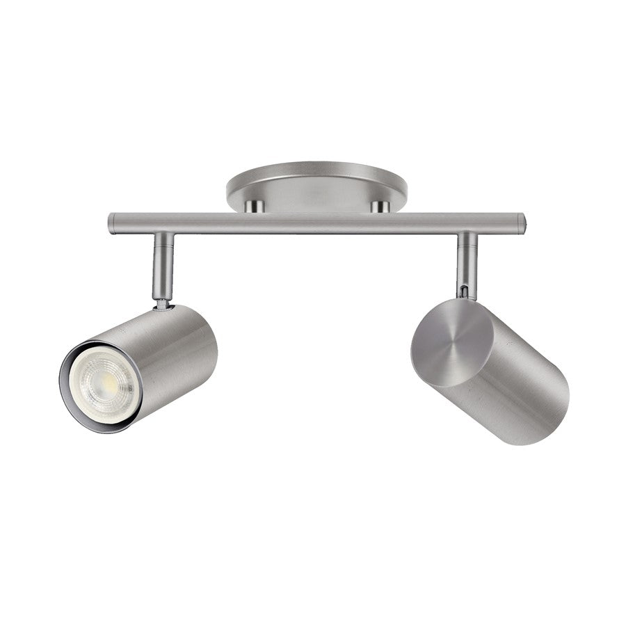 Dainolite Taylor 15in 2-Light Track Light | Contemporary Satin Chrome Metal | Kitchen & Dining Room | 15 x 7 x 5.5 in | Model TAY-122SF-SC