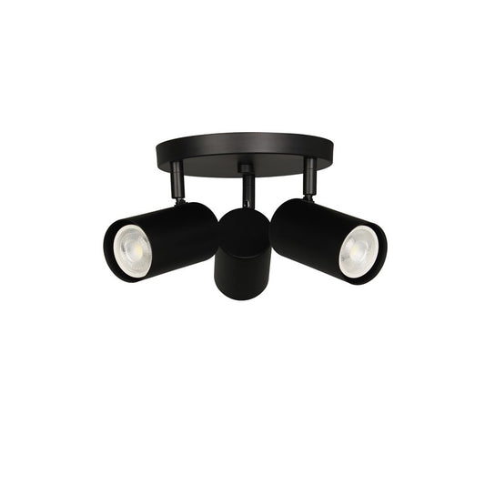 Dainolite Taylor 13in 3-Light Track Light | Contemporary Matte Black Metal | Kitchen & Office | 13 x 13 x 5.5 in | Model TAY-123SF-MB