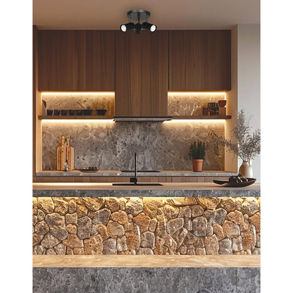 Dainolite Taylor 13in 3-Light Track Light | Contemporary Matte Black Metal | Kitchen & Office | 13 x 13 x 5.5 in | Model TAY-123SF-MB