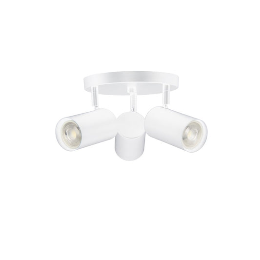 Dainolite Taylor 13in 3-Light Track Light | Contemporary Matte White Metal | Kitchen & Office | 13 x 13 x 5.5 in | Model TAY-123SF-MW