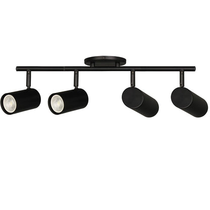 Dainolite Taylor 24in 4-Light Track Light | Contemporary Matte Black Metal | Kitchen & Dining Room | 24.75 x 7 x 5.5 in | Model TAY-254SF-MB