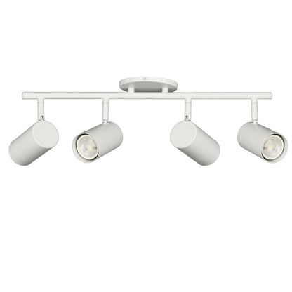 Dainolite Taylor 24in 4-Light Track Light | Contemporary Matte White Metal | Kitchen & Dining Room | 24.75 x 7 x 5.5 in | Model TAY-254SF-MW