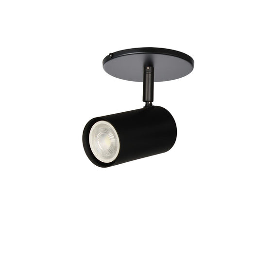 Dainolite Taylor 1-Light Track Light | Contemporary Matte Black Metal | Kitchen & Office | 5.75 x 2.5 x 5.5 in | Model TAY-51SF-MB