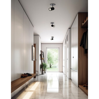 Dainolite Taylor 1-Light Track Light | Contemporary Matte Black Metal | Kitchen & Office | 5.75 x 2.5 x 5.5 in | Model TAY-51SF-MB