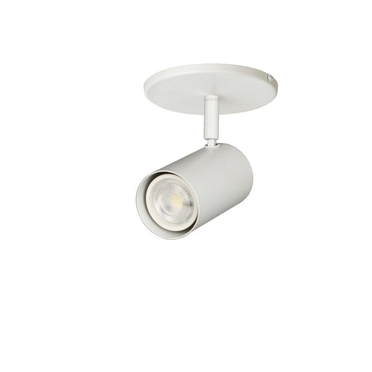 Dainolite Taylor 5.75in 1-Light Track Light | Contemporary Matte White Metal | Kitchen & Office Accent | 2.5 x 5.75 x 5.5 in | Model TAY-51SF-MW