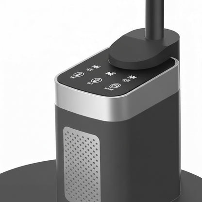Dainolite Talulah 11in LED Table Lamp with Bluetooth Speaker | Modern Matte Black Plastic | Bedroom & Living Room | 350 Lumens, 3 | Model TLU-1510LEDT-MB