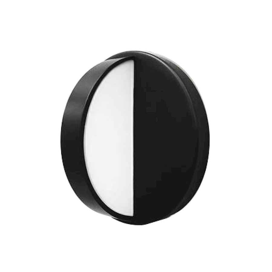 Dainolite Topaz 5in 1-Light LED Wall Sconce | Modern Matte Black Metal and Frosted Acrylic | Bedroom & Hallway Accent | 3 x 5 x 5 in | Model TOP-55LEDW-MB