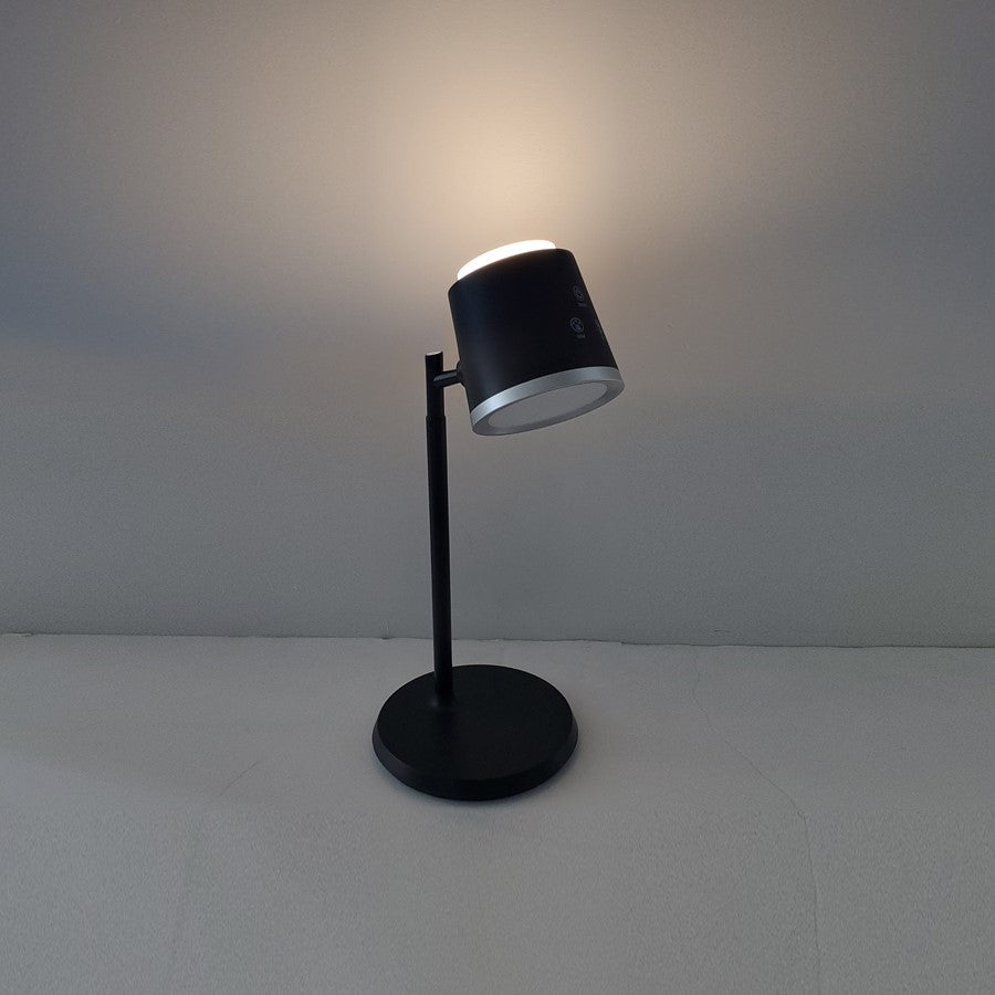Dainolite Tram 6in 1-Light LED Task Lamp | Modern Matte Black Metal | Bedroom & Office Desk | 6 x 6 x 13 in | Model TRM-175LEDT-MB