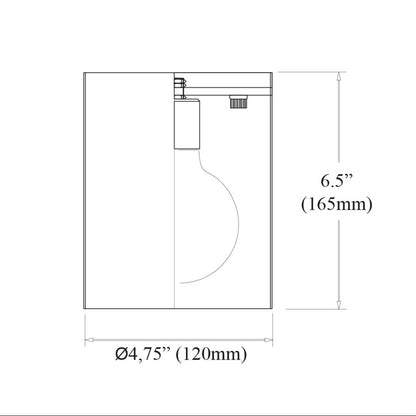 Dainolite Theron 5in 1-Light Flush Mount | Contemporary Matte White Metal | Hallway & Bedroom Ceiling Light | 5 x 5 x 6.5 in | Model TRN-41FH-MW