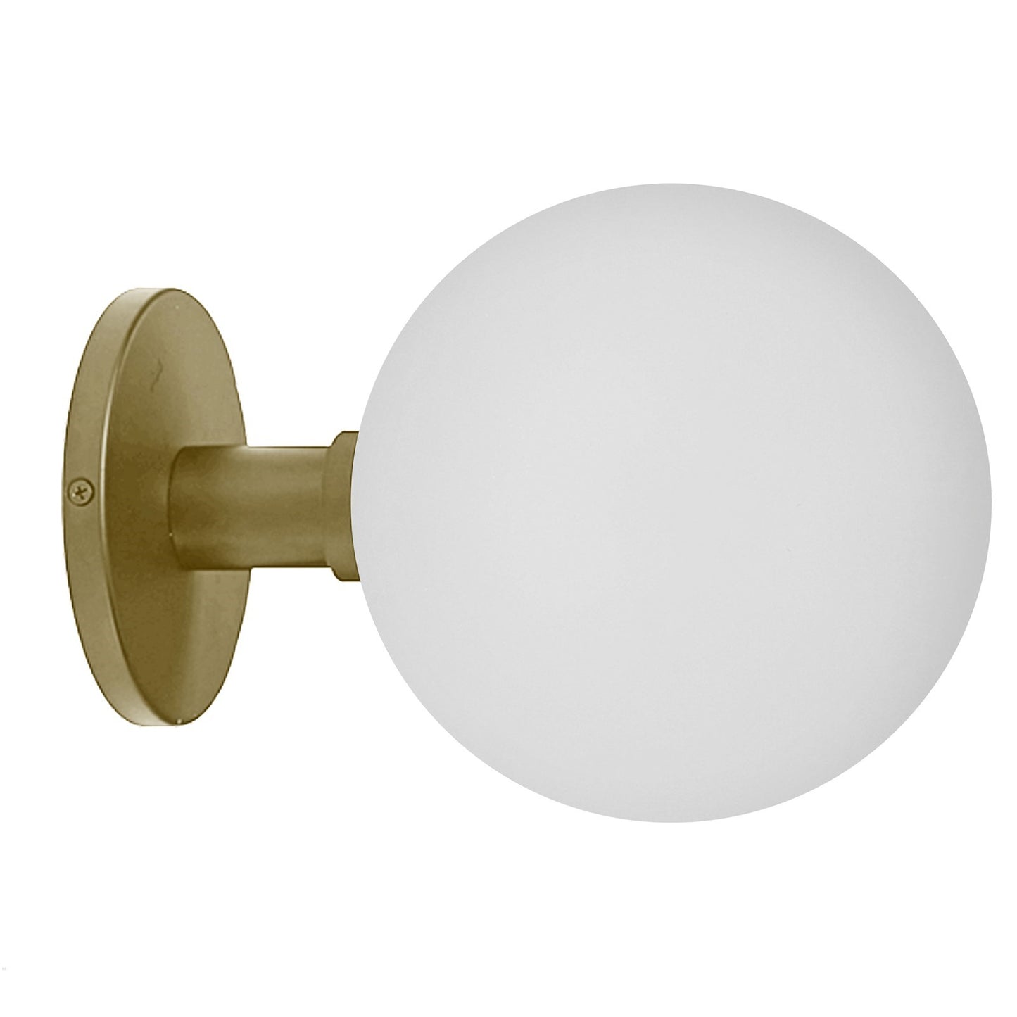 Dainolite Vida 9in 1-Light LED Wall Sconce | Contemporary Aged Brass Metal and White Glass | Bathroom & Hallway | 9 x 7 x 7 in, 5W | Model VDA-75LEDW-AGB