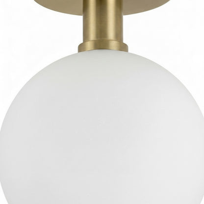 Dainolite Vida 9in 1-Light LED Wall Sconce | Contemporary Aged Brass Metal and White Glass | Bathroom & Hallway | 9 x 7 x 7 in, 5W | Model VDA-75LEDW-AGB
