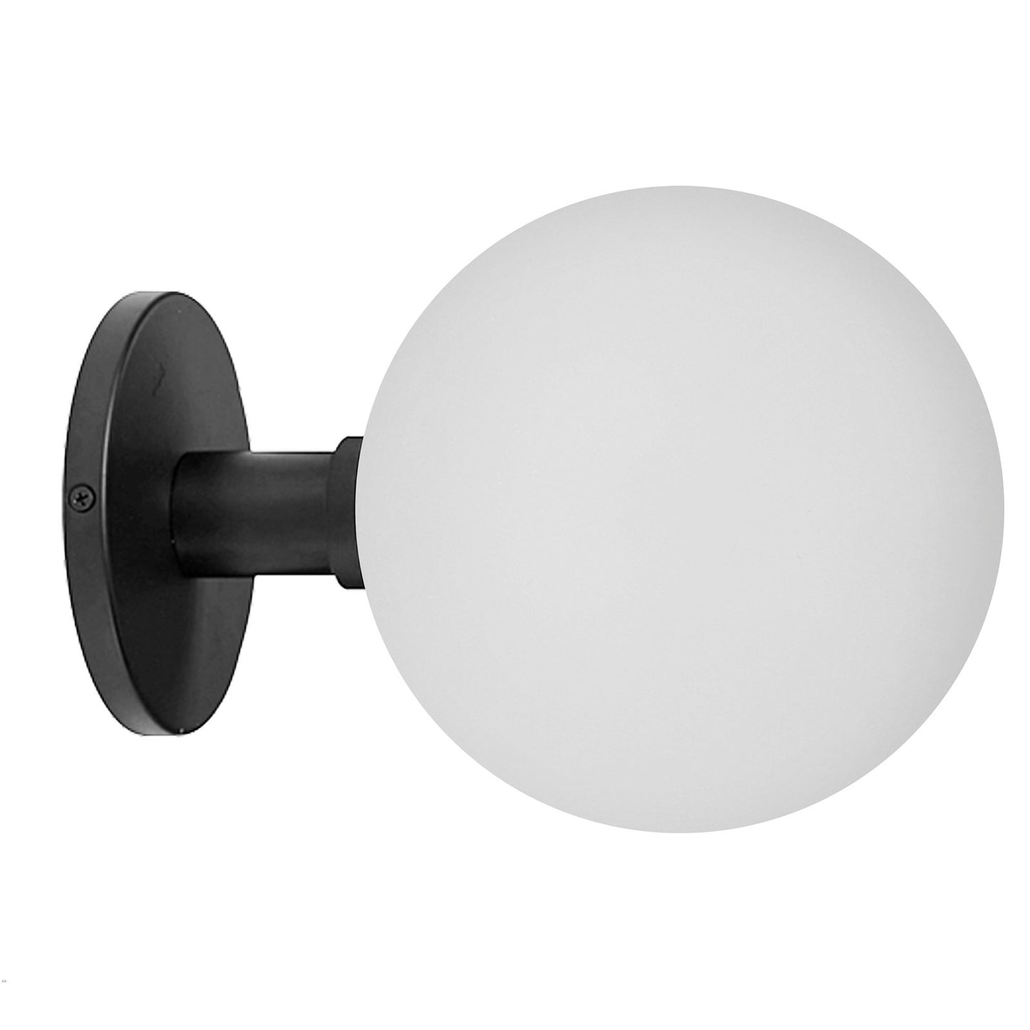 Dainolite Vida 9in 1-Light LED Wall Sconce | Contemporary Matte Black Metal and White Glass | Bathroom & Hallway Accent Light | 200 | Model VDA-75LEDW-MB