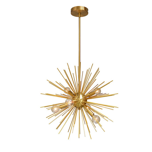 Dainolite Vegas 20in 6-Light Pendant | Painted Gold and Vintage Bronze Steel | Kitchen Island & Dining Room | 20 x 20 x 20 in | Model VEG-196P-GLD-VB