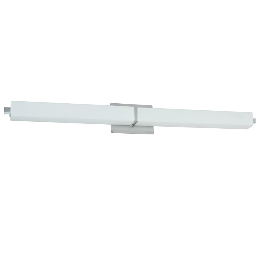 Dainolite VLD-172 36in 1-Light LED Vanity Light | White Frosted Glass and Polished Chrome Steel | Bathroom Vanity & Powder Room | 39 | Model VLD-172-36-PC