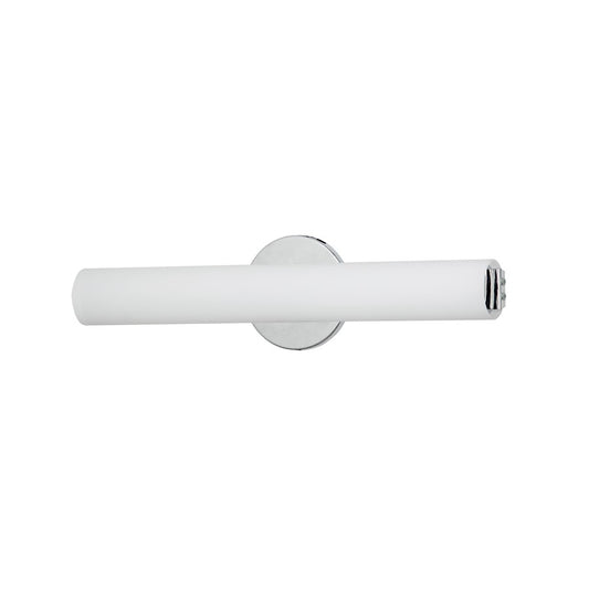 Dainolite VLD-174 18in 1-Light LED Vanity Light | Modern Polished Chrome and White Glass | Bathroom Vanity | 2.63 x 4.75 x 18.3 in | Model VLD-174-18-PC