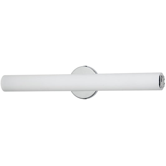Dainolite VLD-174 24.5in 2-Light Vanity Light | Contemporary Frosted White Glass and Polished Chrome Metal | Bathroom Vanity | Model VLD-174-24-PC