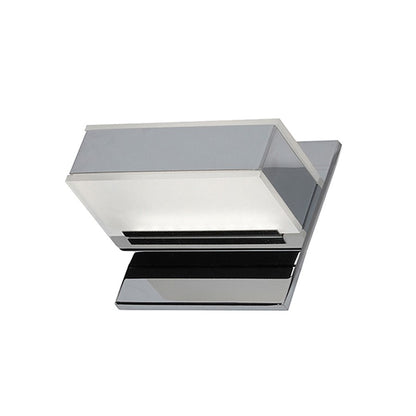 Dainolite VLD-215 6in 1-Light Vanity Light | Polished Chrome Electroplated and White Acrylic | Bathroom Vanity | 6 x 3 x 4.75 in | Model VLD-215-1W-PC