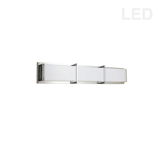 Dainolite Winston 24in 1-Light Vanity | Modern Polished Chrome and White Acrylic | Bathroom Vanity | 24 x 3 x 5 in | Model VLD-413-PC