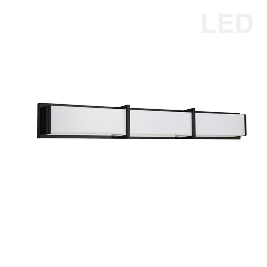 Dainolite Winston 40in 1-Light Vanity | Modern Matte Black and White Acrylic | Bathroom Vanity | 40 x 3 x 5 in | Model VLD-414-MB
