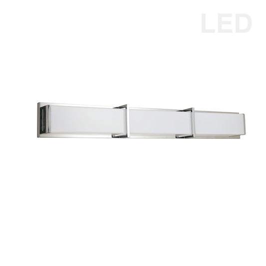 Dainolite Winston 40in 1-Light Vanity | Modern Polished Chrome and White Acrylic | Bathroom Vanity | 40 x 3 x 5 in | Model VLD-414-PC