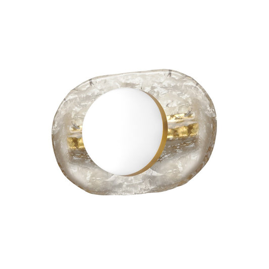 Dainolite Velma 9in 1-Light Vanity | Transitional Aged Brass and Clear Glass | Bathroom & Powder Room | 945 Lumens 3000K | Model VLM-910LEDW-AGB-CLR