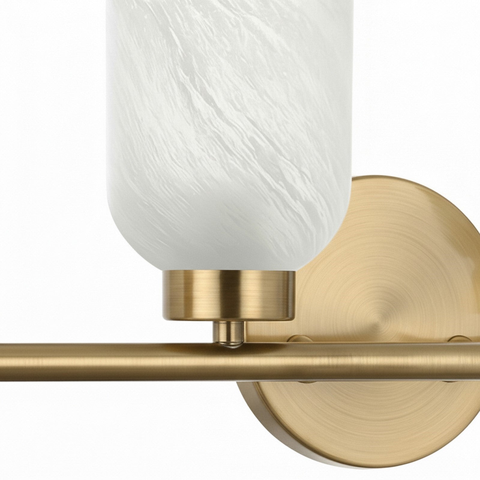 Dainolite Vonda 29in 4-Light Vanity Light | Transitional Aged Brass Metal and Faux Alabaster Glass | Bathroom & Powder Room | 5 x | Model VND-294W-AGB-ALB