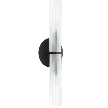 Dainolite Wand 20in 2-Light Wall Sconce | Transitional Matte Black with Frosted Glass | Bathroom & Bedroom Hallway | Model WAN-192W-MB-FR