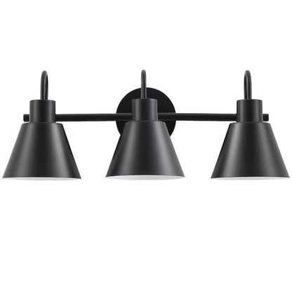Dainolite Westley 21in 3-Light Vanity | Transitional Matte Black Metal | Bathroom & Powder Room | 7 x 21.5 x 8.25 in | Model WES-203W-MB