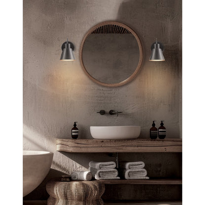 Dainolite Westley 6in 1-Light Wall Sconce | Transitional Matte Black Metal | Bathroom & Hallway Accent | 7 x 6 x 8.25 in | Model WES-51W-MB
