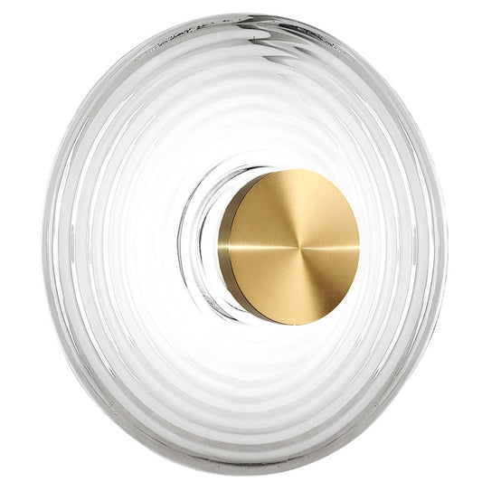 Dainolite Windfeild 18in 1-Light Wall Sconce | Modern Aged Brass and Clear Glass | Bedroom & Office Accent | Model WFD-1812LEDW-AGB-CLR