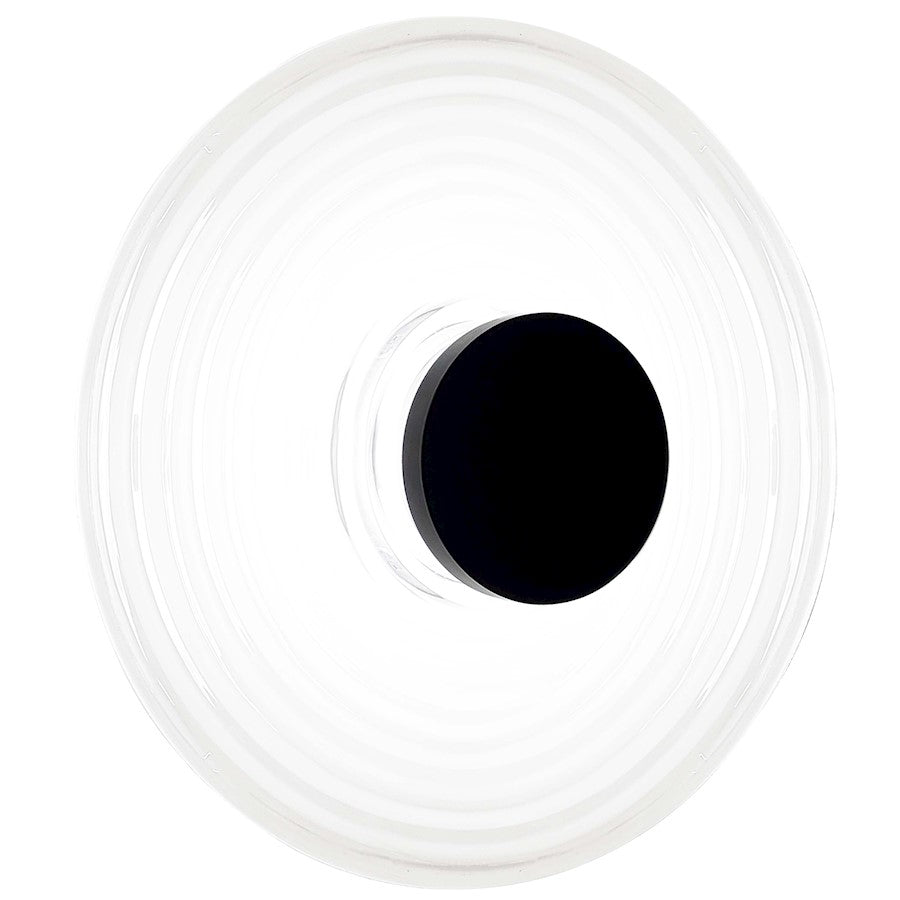 Dainolite Windfeild 18in 1-Light Wall Sconce | Modern Matte Black and White Glass | Bedroom & Hallway Accent | Model WFD-1812LEDW-MB-WH
