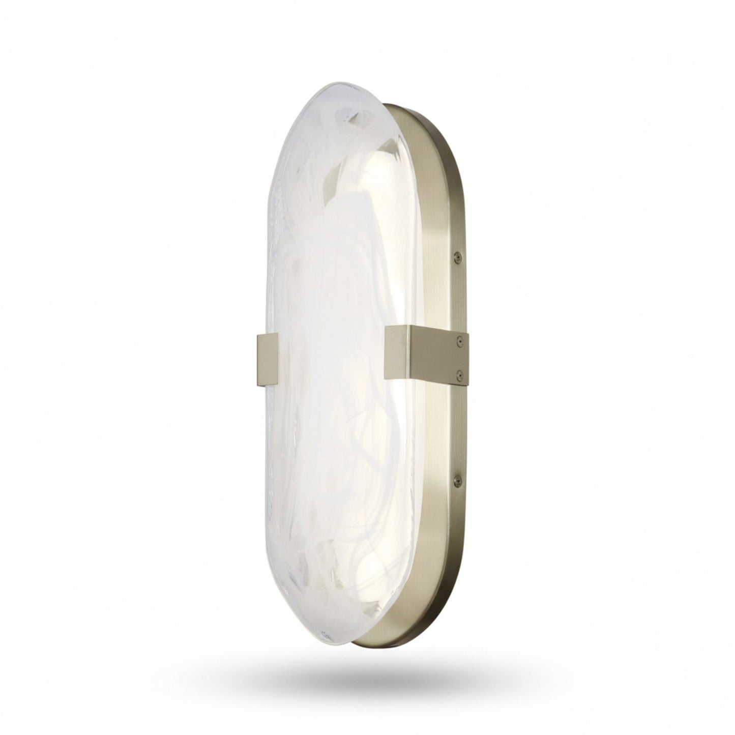 Dainolite Willmina 12in 1-Light LED Wall Sconce | Transitional Aged Brass and White Glass | Bathroom & Hallway | 600 Lumens 3000K | Model WLA-1215LEDW-AGB