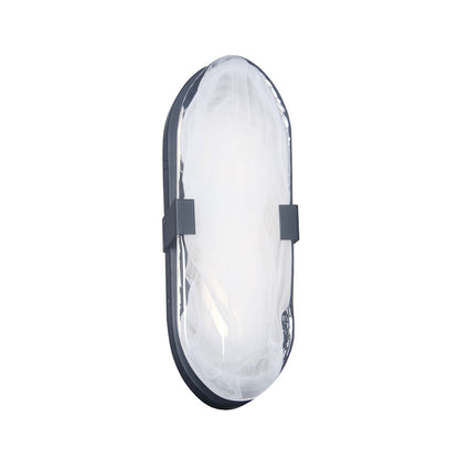 Dainolite Willmina 12in 1-Light LED Wall Sconce | Transitional Matte Black and White Glass | Bathroom & Hallway Accent | 12 x 4.25 | Model WLA-1215LEDW-MB