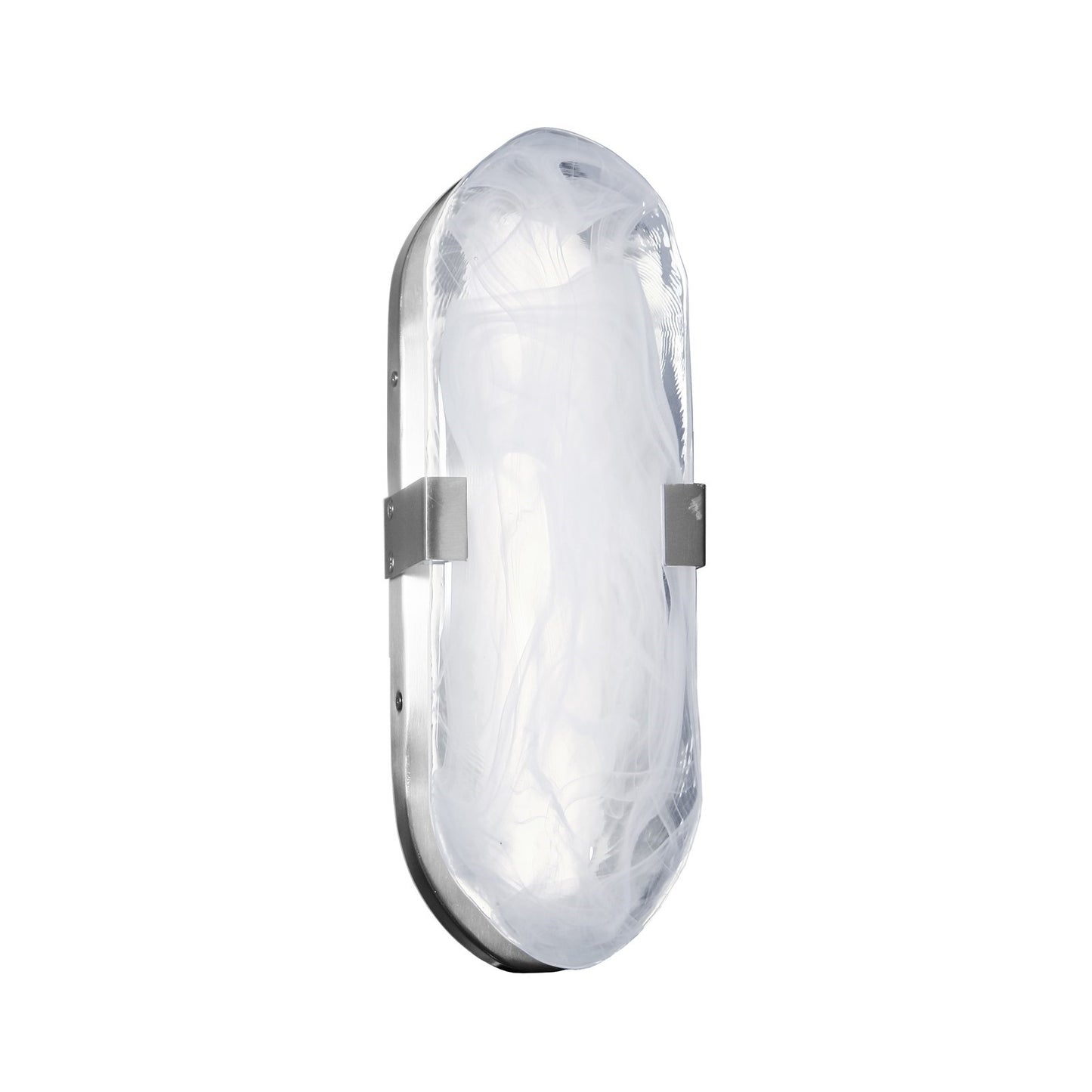 Dainolite Willmina 12in 1-Light LED Wall Sconce | Transitional Polished Chrome and White Glass | Bathroom & Hallway | 600 Lumens | Model WLA-1215LEDW-PC