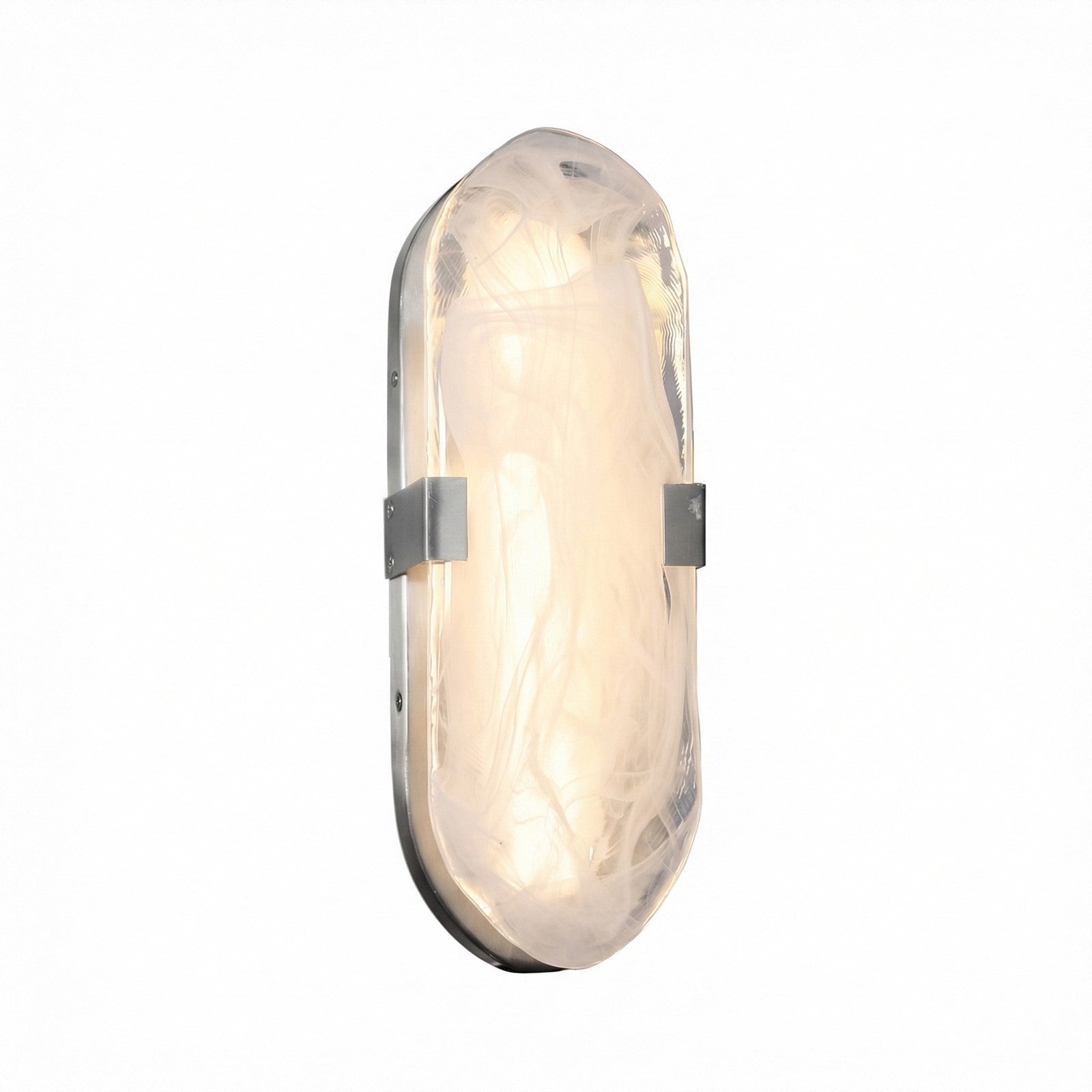 Dainolite Willmina 12in 1-Light LED Wall Sconce | Transitional Polished Chrome and White Glass | Bathroom & Hallway | 600 Lumens | Model WLA-1215LEDW-PC