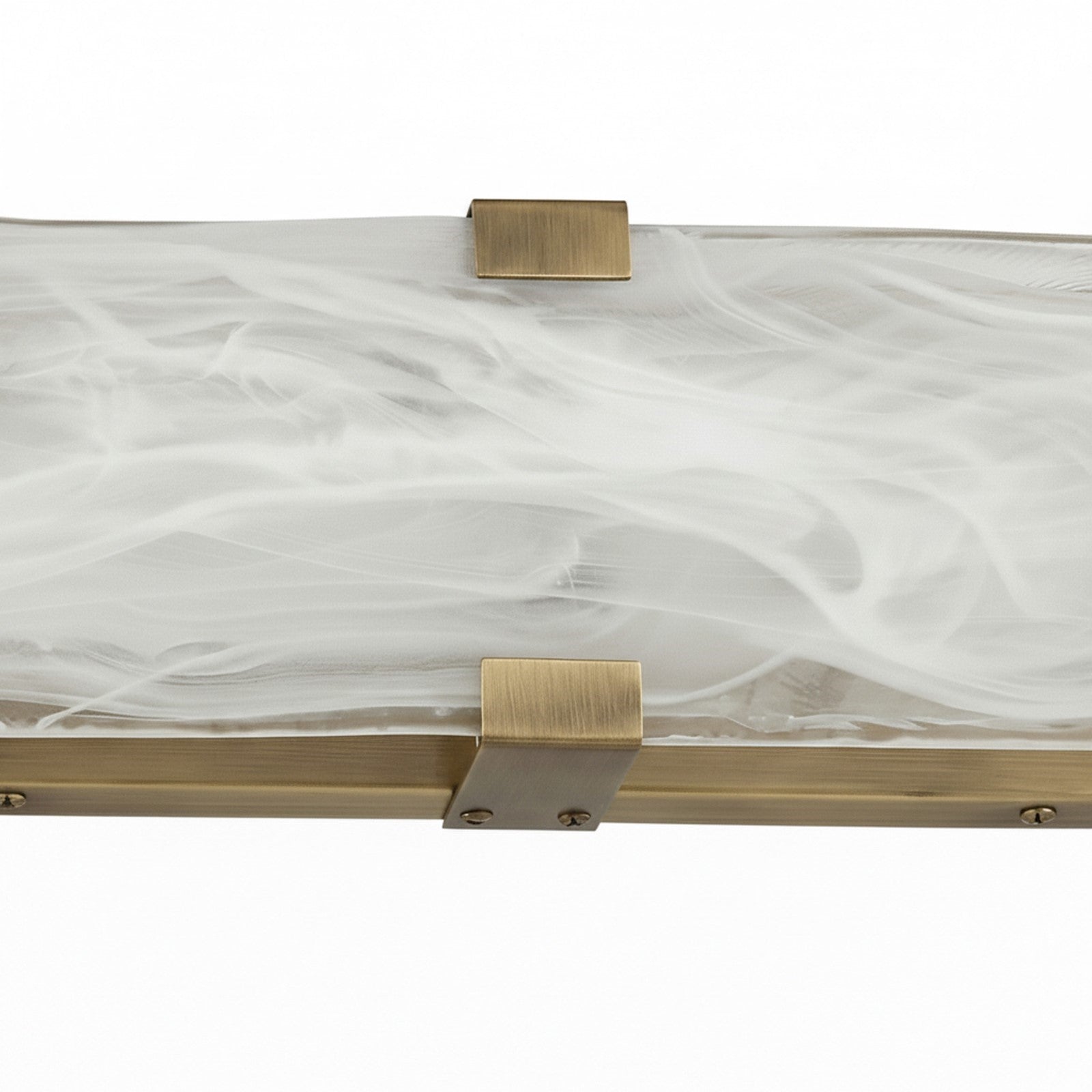 Dainolite Willmina 16in 1-Light LED Wall Sconce | Transitional Aged Brass and White Glass | Bathroom & Hallway | 800 Lumens 3000K | Model WLA-1620LEDW-AGB