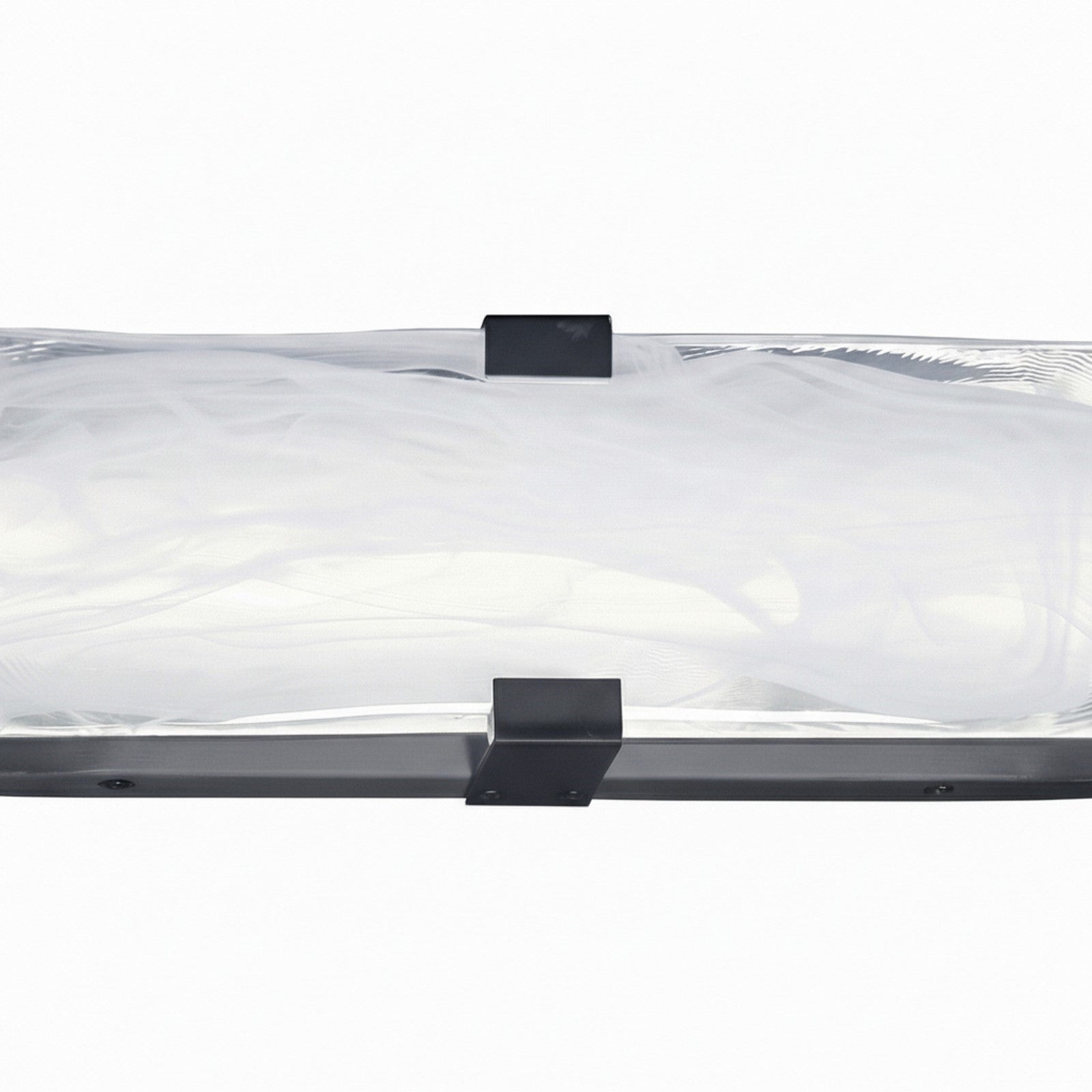 Dainolite Willmina 16in 1-Light Wall Sconce | Transitional Matte Black and White Glass | Bathroom & Hallway Accent | 16.25 x 4.25 | Model WLA-1620LEDW-MB