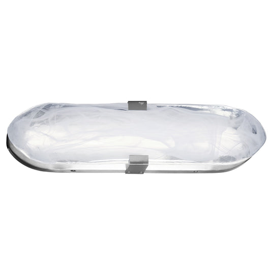 Dainolite Willmina 16in 1-Light Wall Sconce | Transitional Polished Chrome and White Glass | Bathroom & Hallway Accent | 3.25in Ext | Model WLA-1620LEDW-PC