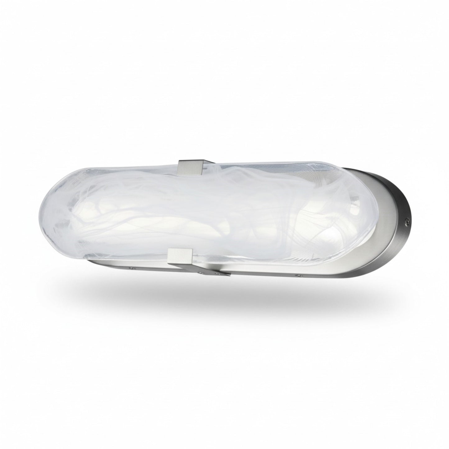 Dainolite Willmina 16in 1-Light Wall Sconce | Transitional Polished Chrome and White Glass | Bathroom & Hallway Accent | 3.25in Ext | Model WLA-1620LEDW-PC