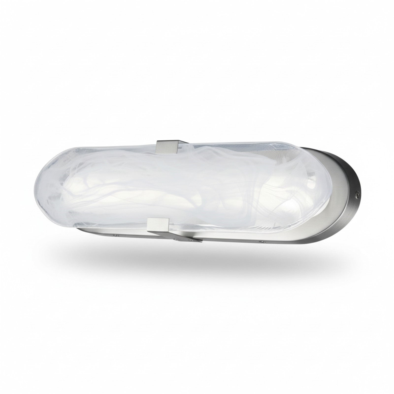 Dainolite Willmina 16in 1-Light Wall Sconce | Transitional Polished Chrome and White Glass | Bathroom & Hallway Accent | 3.25in Ext | Model WLA-1620LEDW-PC