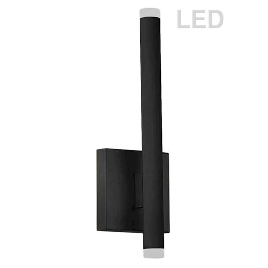 Dainolite Wilson 14in 2-Light Wall Sconce | Modern Matte Black and Frosted Acrylic | Hallway & Bedroom Accent | Model WLS-1410LEDW-MB