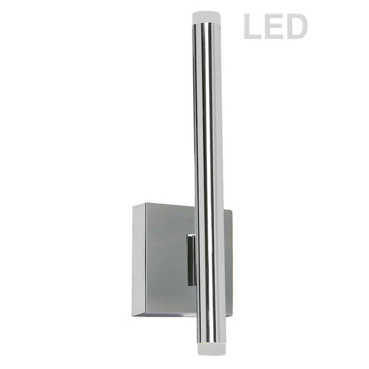 Dainolite Wilson 14in 2-Light Wall Sconce | Modern Polished Chrome and Frosted Acrylic | Hallway & Bedroom Accent | Model WLS-1410LEDW-PC