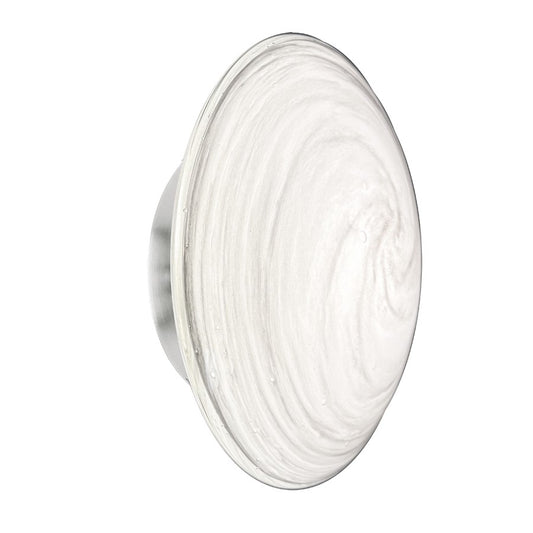Dainolite Wenona 7in 1-Light LED Wall Sconce | Contemporary Polished Chrome and White Glass | Bedroom & Hallway Accent | Model WNA-75LEDW-PC-SWL