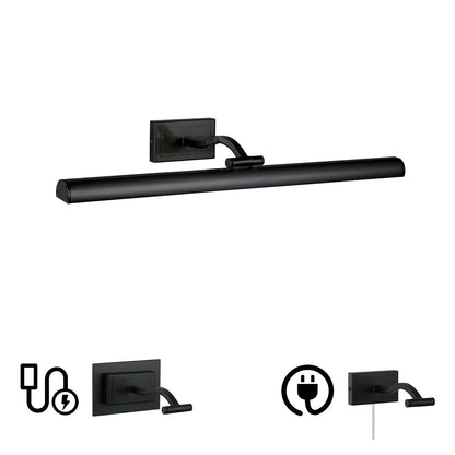 Dainolite Yvonne 24in 1-Light Picture Light | Contemporary Matte Black Metal | Living Room & Hall Art Accent | 2928 Lumens, 5-CCT | Model YVO333-24LED-MB