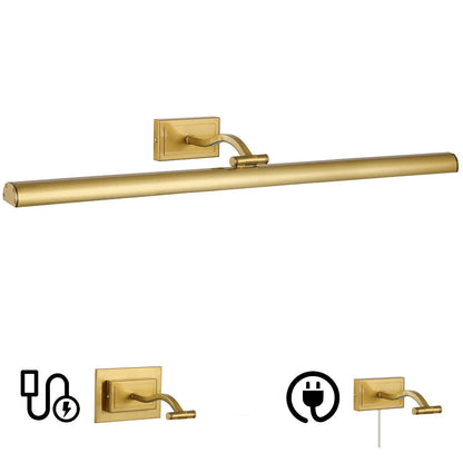 Dainolite Yvonne 32in 1-Light Picture Light | Contemporary Aged Brass Metal | Living Room & Hall Art Accent | 3813 Lumens, 5-CCT | Model YVO333-32LED-AGB