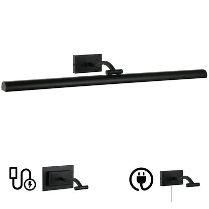 Dainolite Yvonne 32in 1-Light Picture Light | Contemporary Matte Black Metal | Living Room & Hall Art Accent | 3813 Lumens, 5-CCT | Model YVO333-32LED-MB