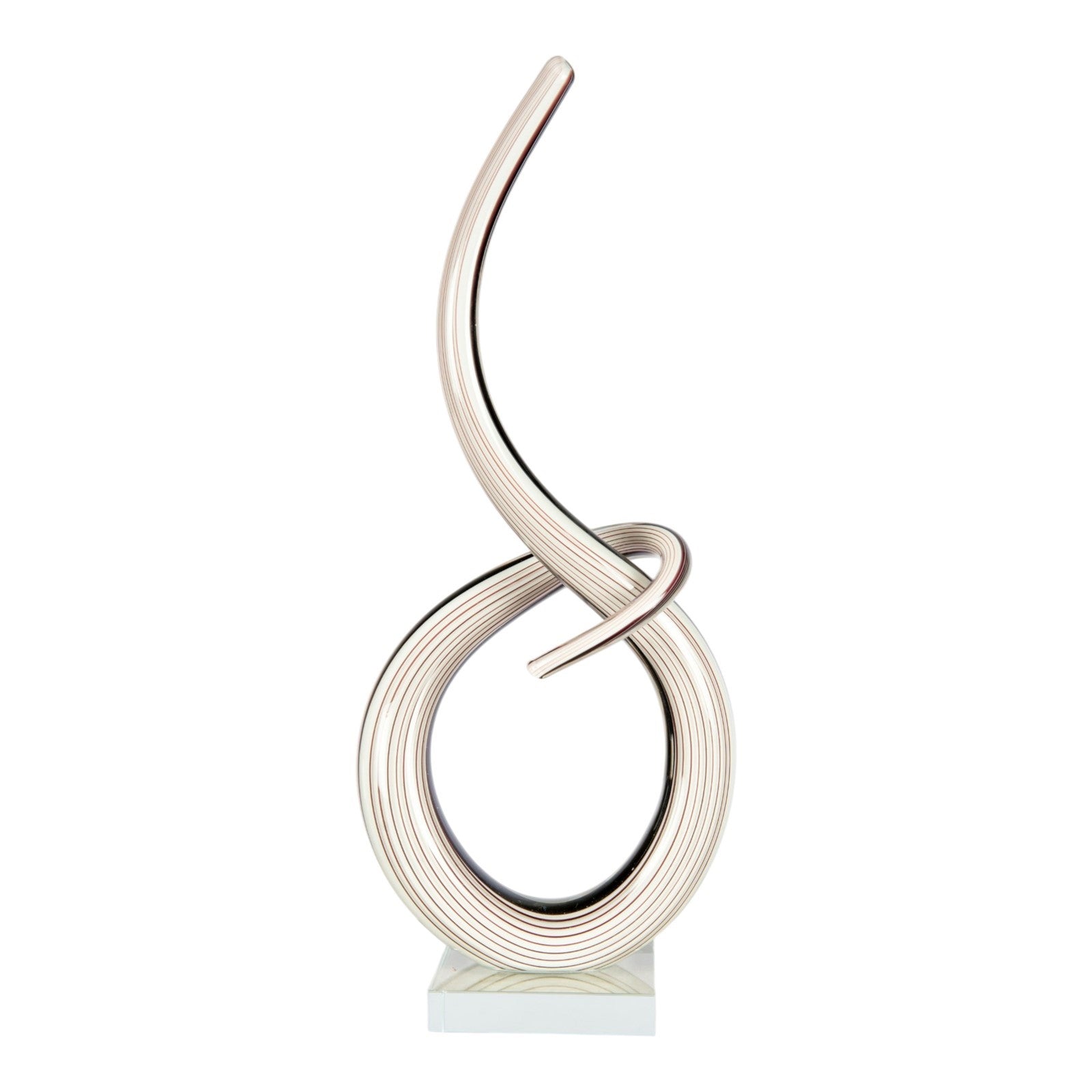 Dale Tiffany Midnight Spiral Handcrafted Art Glass Sculpture | Abstract Ribbon Form, Charcoal Black | Living Room & Contemporary Decor | Model AS26056