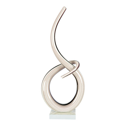 Dale Tiffany Midnight Spiral Handcrafted Art Glass Sculpture | Abstract Ribbon Form, Charcoal Black | Living Room & Contemporary Decor | Model AS26056