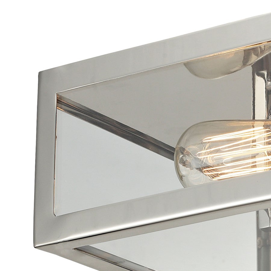 ELK Lighting Parameters 2-Light Flush Mount, Clear Glass