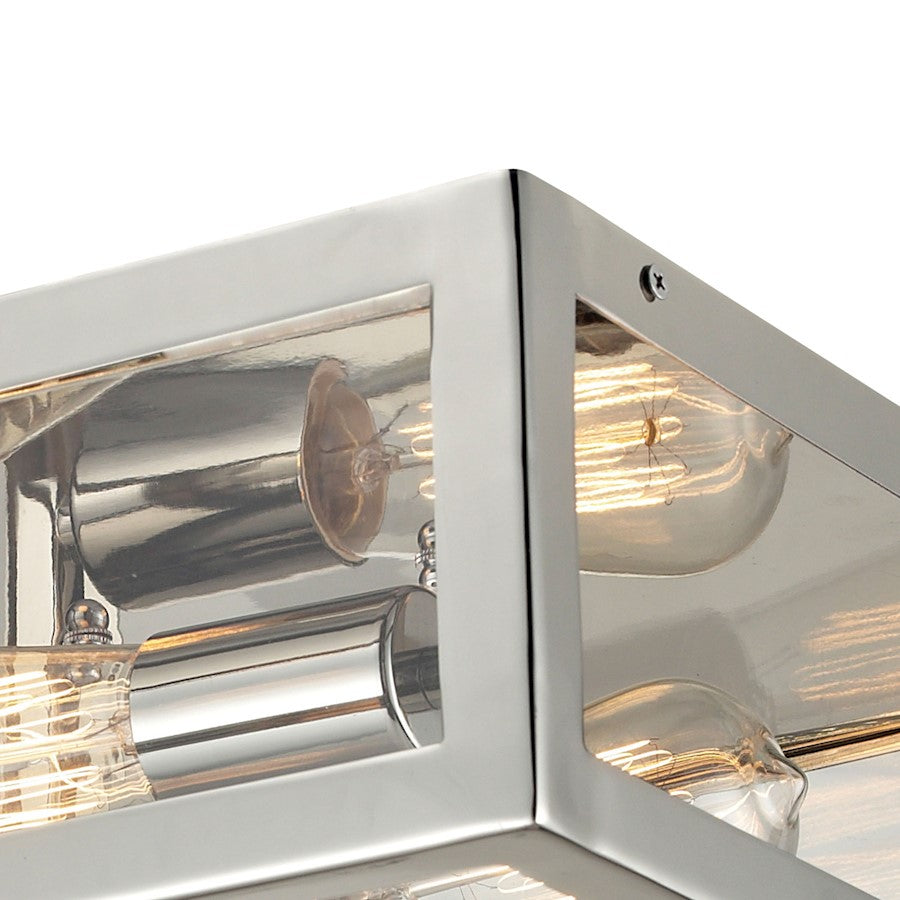 ELK Lighting Parameters 2-Light Flush Mount, Clear Glass